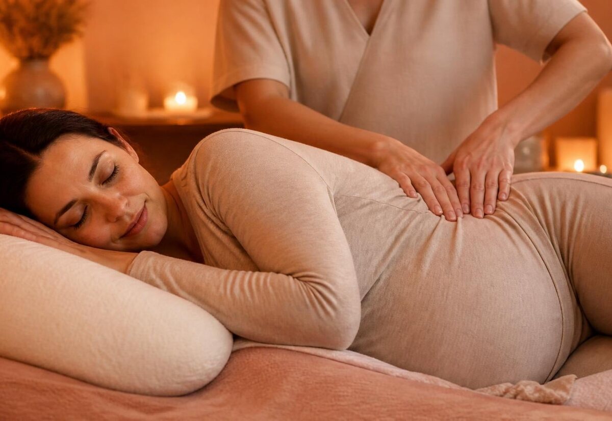 Massage femme enceinte ou latéralisé — Elfinéa Institut